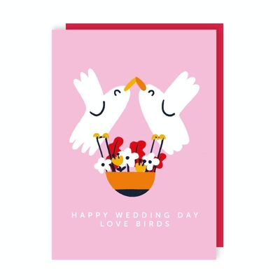 Lot de 6 cartes Love Birds