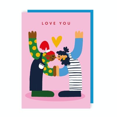 Paquete de 6 tarjetas Love You Pink