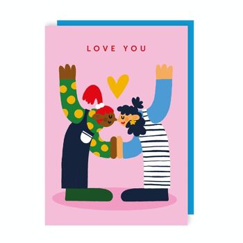 Lot de 6 cartes Love You Rose 1