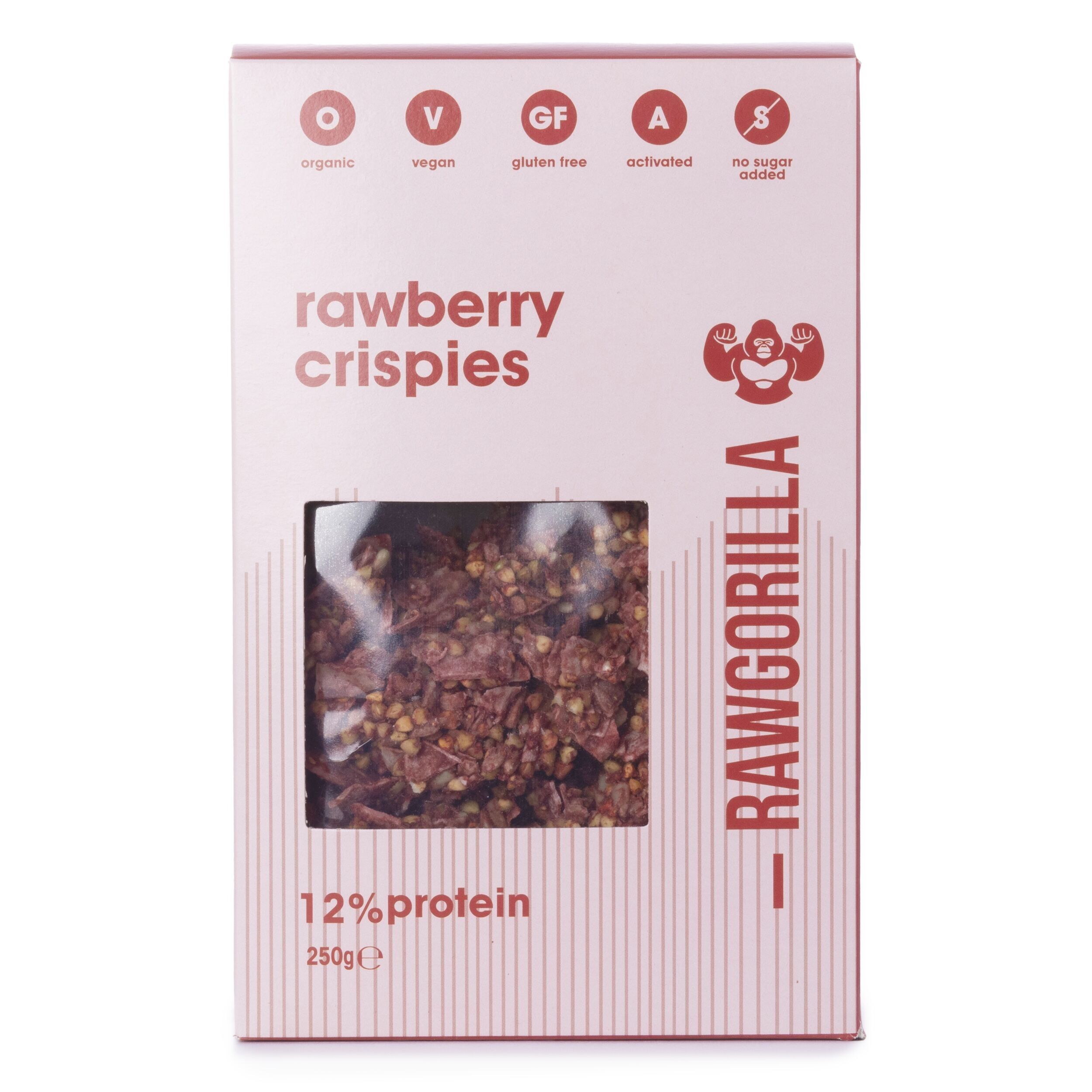 RAWGORILLA Crujientes de arándanos crudos orgánicos y veganos (250 g)