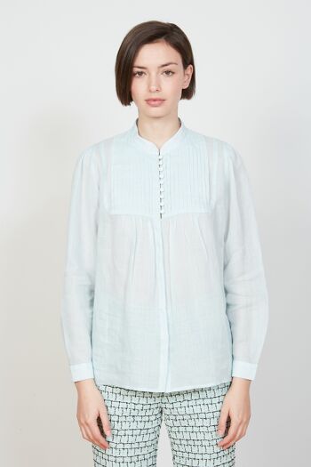 Blouse en voile de coton à la coupe ample 1