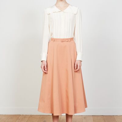 Long skirt in cotton gabardine