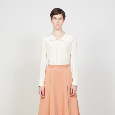 Long skirt in cotton gabardine