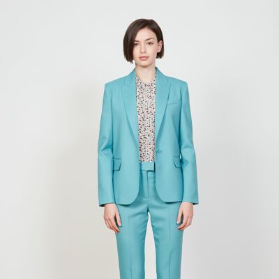 slightly fitted suit jacket