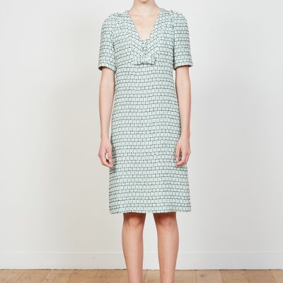 A-line tweed dress