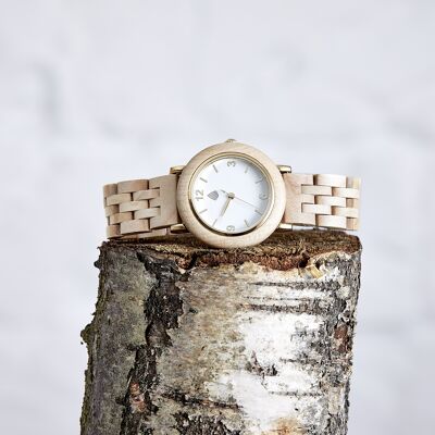 The Birch - Reloj de madera vegana hecho a mano