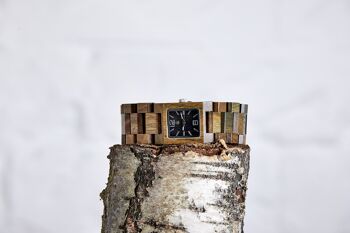 The Ash - Montre en bois végétalien faite à la main 1