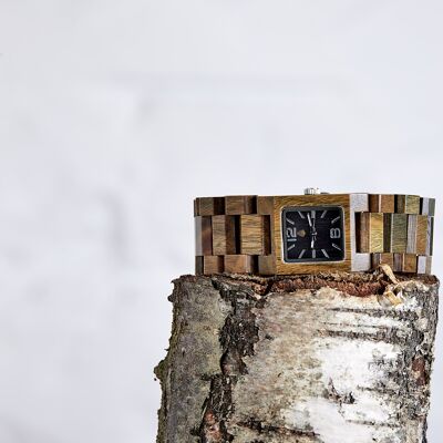The Ash - Reloj de madera vegana hecho a mano