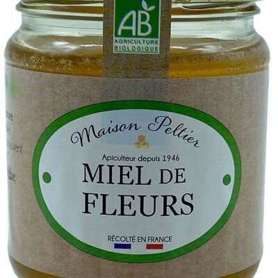 Maison Peltier Organic liquid flower honey from France 250g