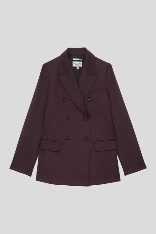 Veste de tailleur droite au double boutonnage