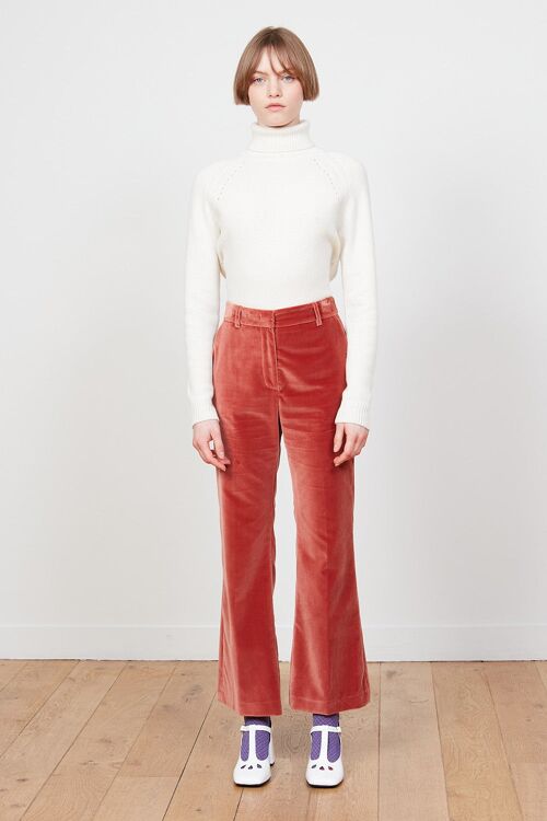 Pantalon évasé en coton