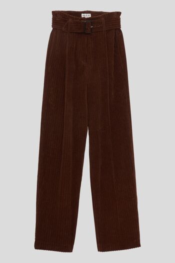 Pantalon en velours ceinturé 6