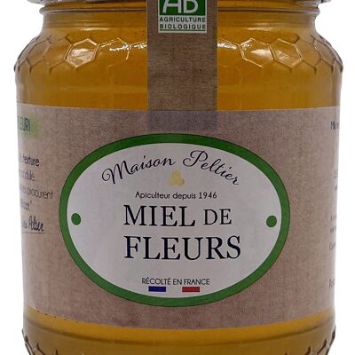 Miele di fiori liquido biologico dalla Francia 500g