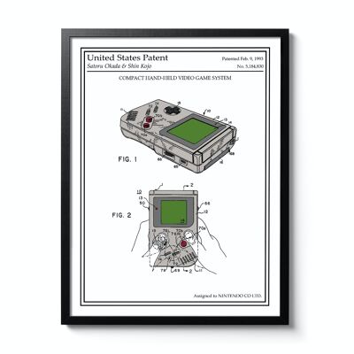 Poster di brevetto a colori per GameBoy