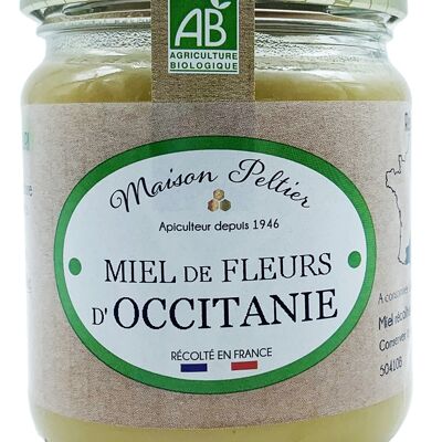 Organic flower honey from Occitania 250g