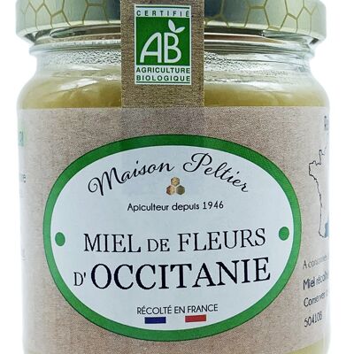Organic flower honey from Occitania 250g