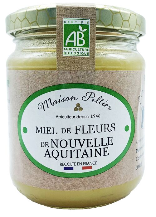 Maison Peltier Miel de fleurs de Nouvelle Aquitaine BIO 250g
