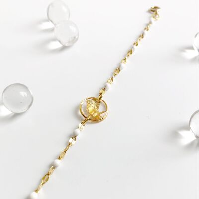 Bracelet feuilles d'or - Camé N°06