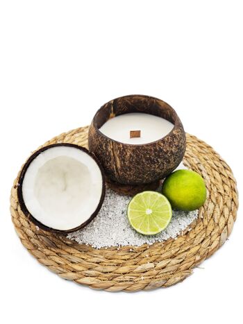 Bougie parfumée à la noix de coco fabriquée à la main - Cire de noix de coco - Cadeau écologique - 50 heures de combustion - Bougie parfumée biologique - Durable 1