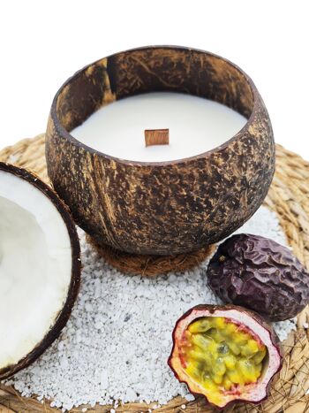 Bougie parfumée à la noix de coco fabriquée à la main - Cire de noix de coco - Cadeau écologique - 50 heures de combustion - Bougie parfumée biologique - Durable 2
