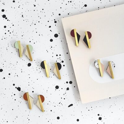 Modern and minimalist earrings | Geometric earrings | Grete earrings
