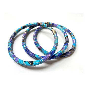 Bracelet Jonc japonais bleu papillon 3