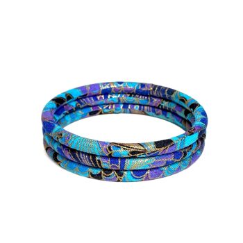 Bracelet Jonc japonais bleu papillon 5