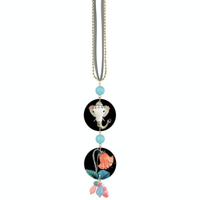 Celebra la primavera con gioielli ispirati alla natura. Collana Donna The Circle Special Classico Elefante e Fiore. Made in Italy