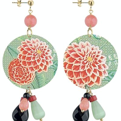Célébrez le printemps avec des bijoux inspirés des fleurs. Boucles d'oreilles pour femmes The Circle Special Classic Ruby Flower. Fabriqué en Italie