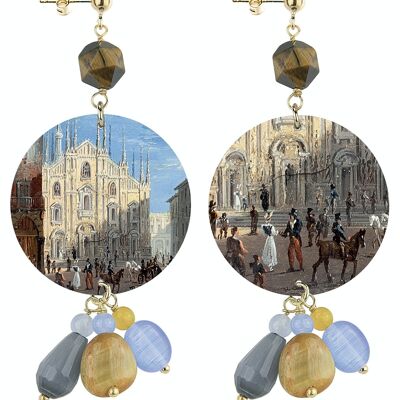 The Circle Special Women's Earrings Classic Duomo Milano. Made in Italy