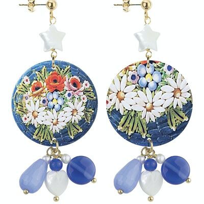 Celebra la primavera con gioielli ispirati ai fiori. Orecchini Donna The Circle Special Piccoli Fiori Colorati. Made in Italy