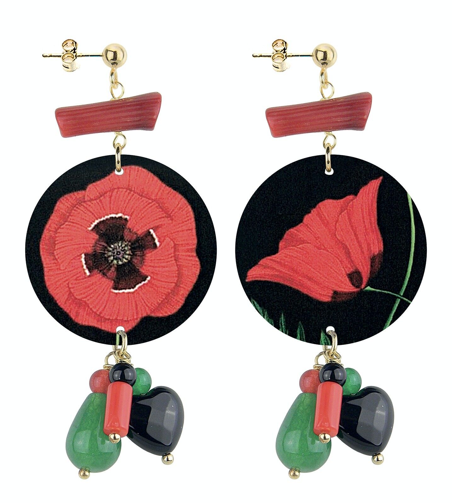 Celebra la primavera con gioielli ispirati ai fiori. Orecchini Donna The Circle Special Piccoli Tulipano Rosso. Made in Italy