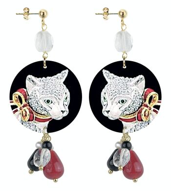 Boucles d'oreilles pour femmes The Circle Special Small Jewel Cat. Fabriqué en Italie