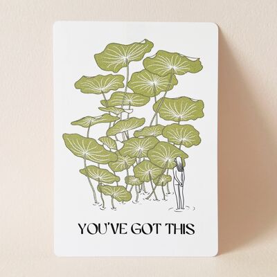 Postkarte "You've Got This" - Limettengrün