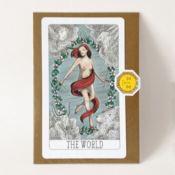 Postcard "The World" Tarot - Multicolor 3