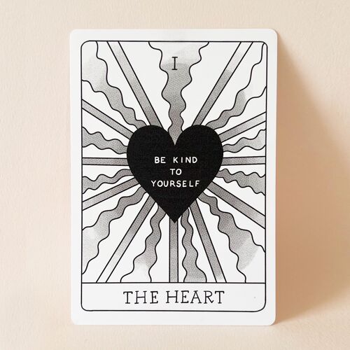 Postcard "The Heart" - Black & White