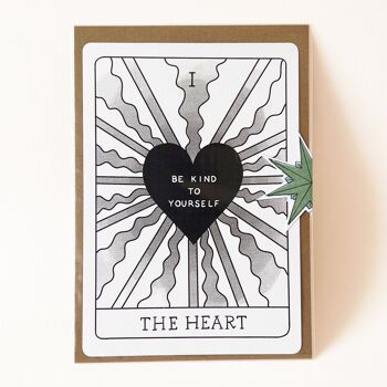 Postcard "The Heart" - Black & White 3