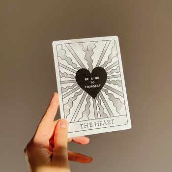 Postcard "The Heart" - Black & White 4