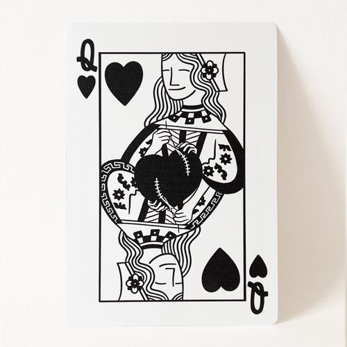 Postcard "Queen Of Her Heart" - Black & White