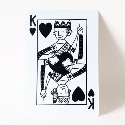 Postcard "King Of His Heart" - Black & White