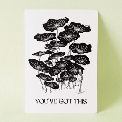 Postcard "You've Got This" - Black & White