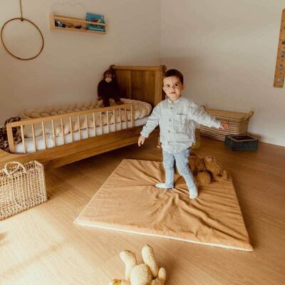 Tapis de motricité carré camel