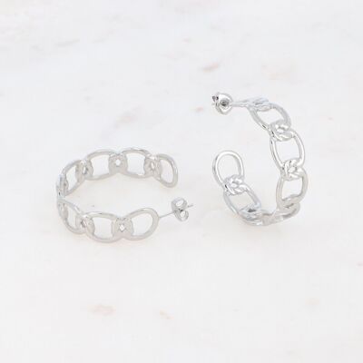 Rhodium link hoops