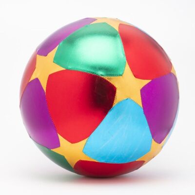 Multicolored balloon with fabric stars to inflate diam 30cm