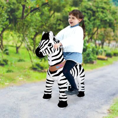 PonyCycle Offizielles, authentisches Zebra, Kinder-Fahrspielzeug, Kinderroller, Pony-Zyklus, Fahrt auf Zebra, Plüschtier, Stofftier, Spielzeugmodell, U-bestes Geschenk/Geschenk