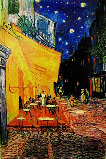 Terrasse de Café la nuit Affiche Vincent Van Gogh 1