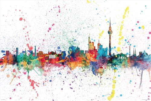 Berlin Skyline Poster Michael Tompsett