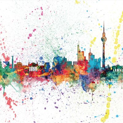 Berlin Skyline Poster Michael Tompsett