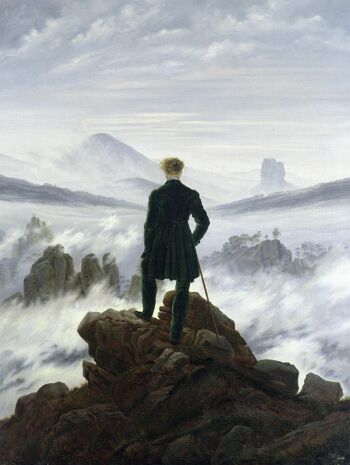 C  D Friedrich art print randonneur au-dessus de la mer de brouillard 1