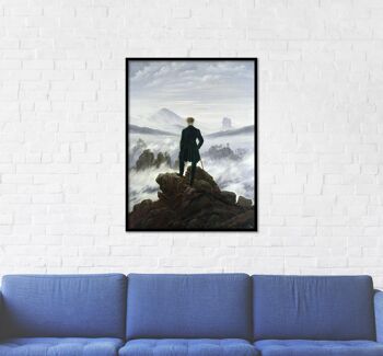 C  D Friedrich art print randonneur au-dessus de la mer de brouillard 3